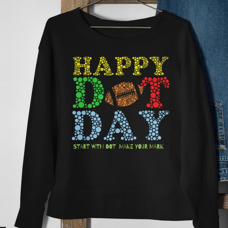 Polka Dot Football Lover Player Happy International Dot Day Sweatshirt Gifts for Old Women