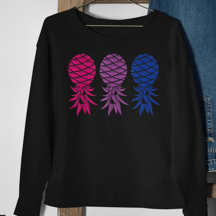 Polyamory And Upside Down Pineapple Bisexual Lgbt Sweatshirt Gifts for Old Women