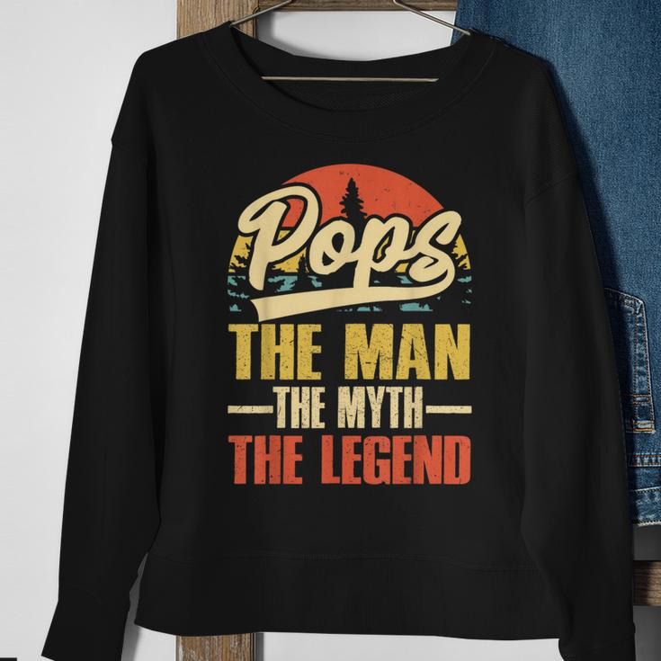 Pops Grandpa Dad Birthday Fathers Day Funny Men Legend Sweatshirt Gifts for Old Women