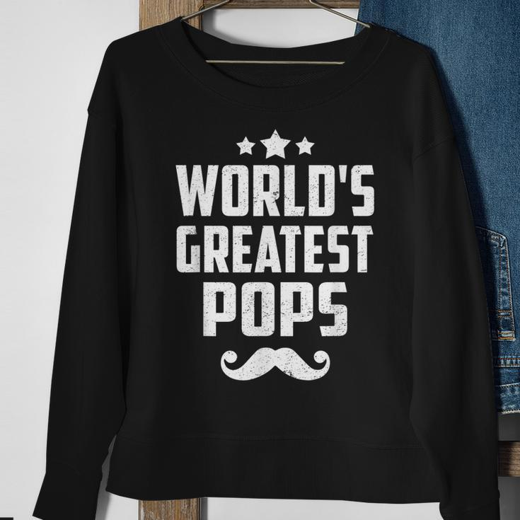 Pops Grandpa Gifts Worlds Greatest Pops Gift For Mens Sweatshirt Gifts for Old Women