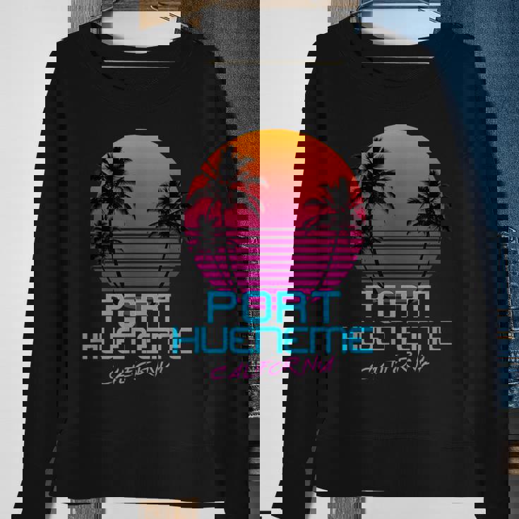 Port Hueneme California Retro 80S Sweatshirt Gifts for Old Women