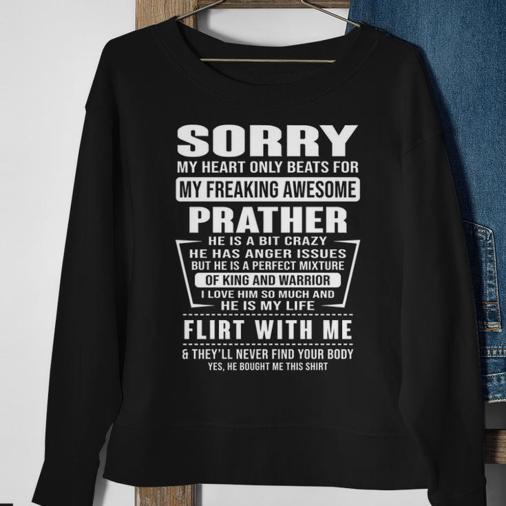 Prather Name Gift Sorry My Heart Only Beats For Prather Sweatshirt Gifts for Old Women