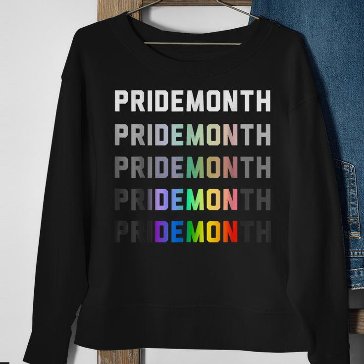 Pride Month Demon Lgbt Gay Pride Month Transgender Lesbian Sweatshirt Gifts for Old Women