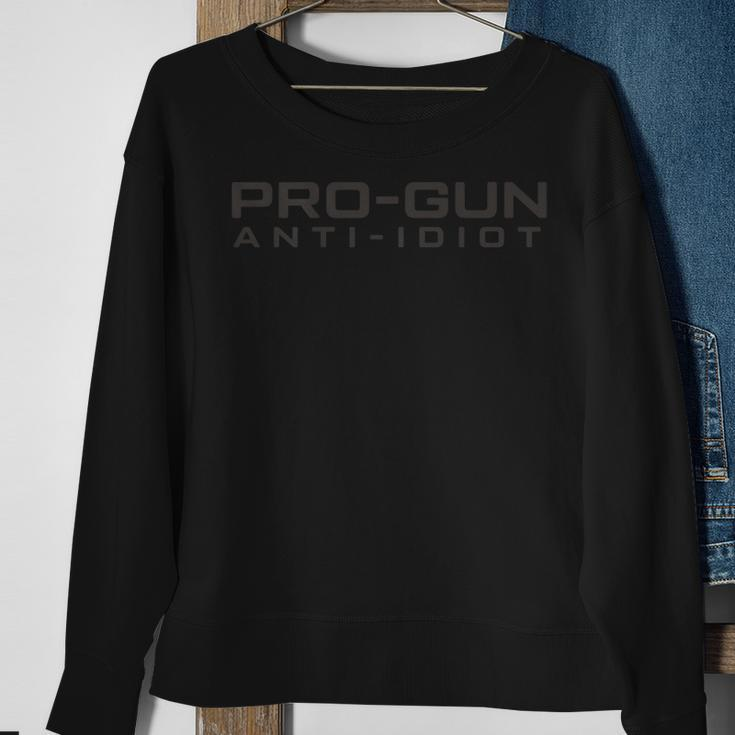 Pro Gun Anti Idiot On Back Gun Funny Gifts Sweatshirt Gifts for Old Women