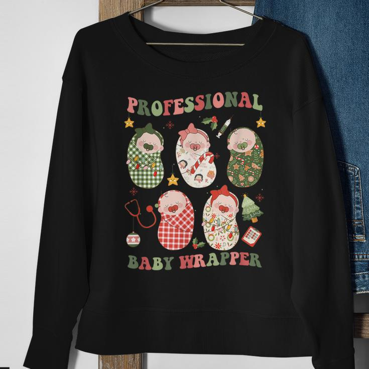 Professional Baby Wrapper Labor And Delivery Christmas Nurse Sweatshirt Gifts for Old Women
