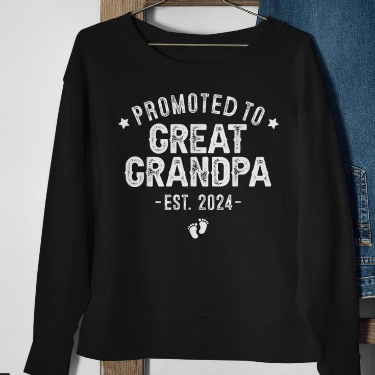 Promoted To Great Grandpa 2024 Soon To Be Great Grandfather Sweatshirt Gifts for Old Women
