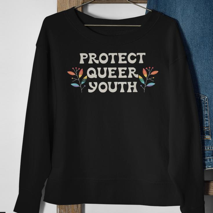 Protect Queer Youth Protect Trans Kids Trans Pride Month Sweatshirt Gifts for Old Women