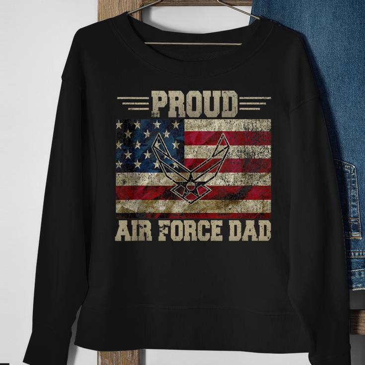 Proud Air Force Dad Military Veteran Pride Us Flag Gift For Mens Sweatshirt Gifts for Old Women