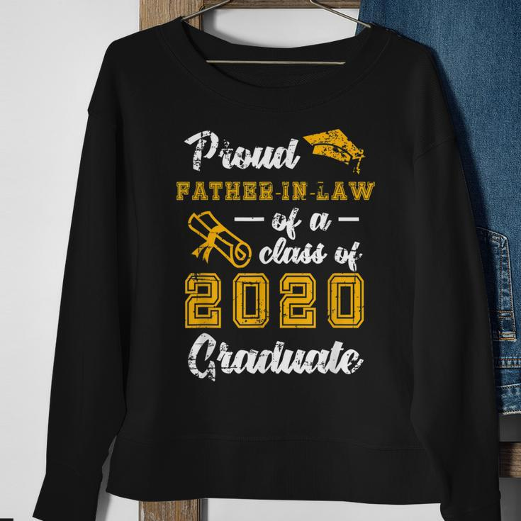 Proud Fatherinlaw Of 2020 College Graduate Senior Yellow Gift For Mens Sweatshirt Gifts for Old Women