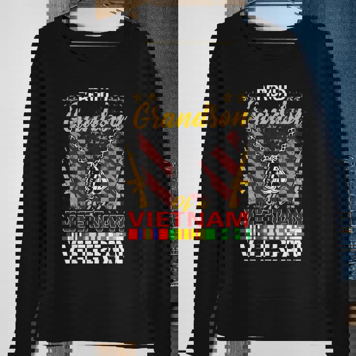 Proud Grandson Of A Vietnam Veteran| Proud Vietnam Veterans Sweatshirt Gifts for Old Women