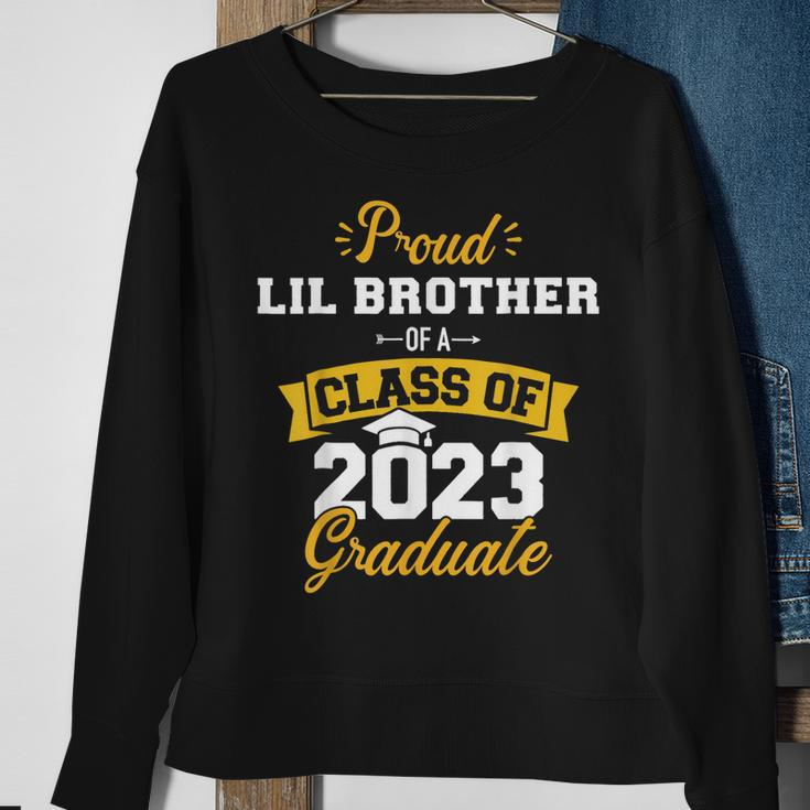 Proud Lil Brother Class Of 2023 Graduate Senior Graduation Sweatshirt Gifts for Old Women