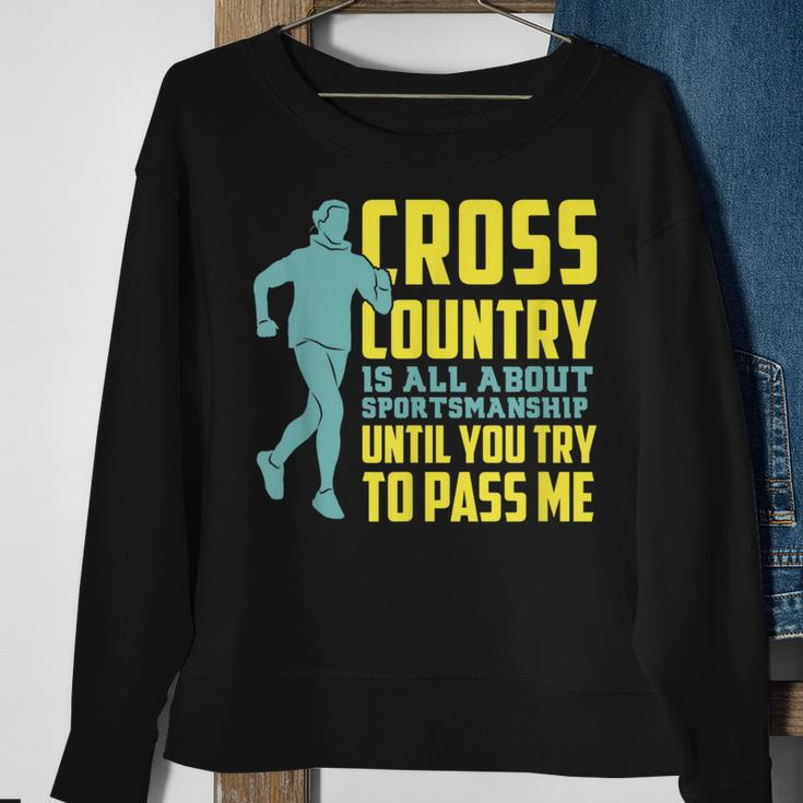 Provoking Cross Country Running Motivational Pun Sweatshirt Gifts for Old Women