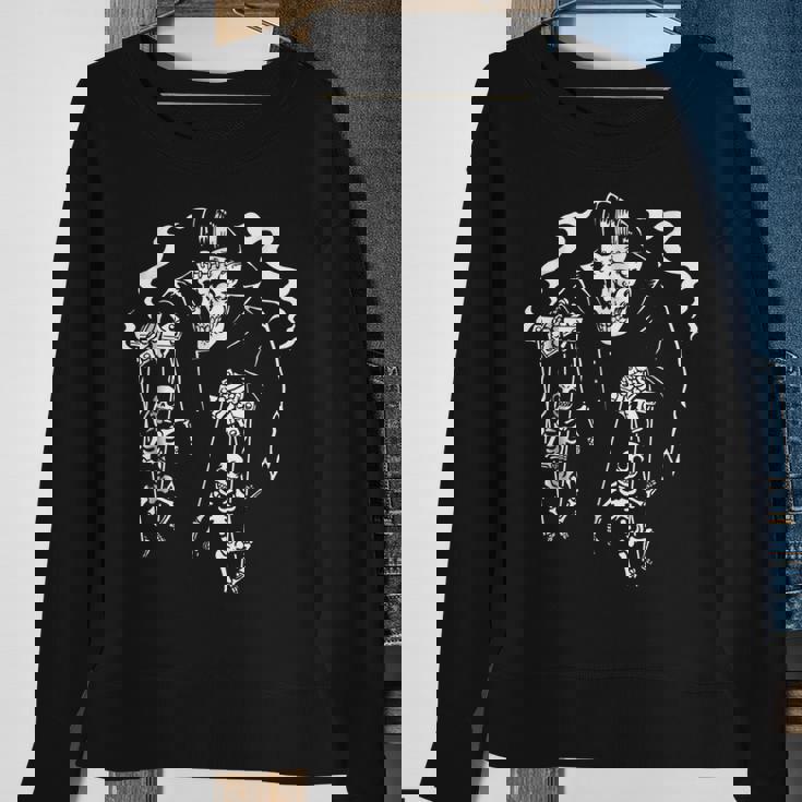 Psychobilly Horror Punk Rock Hr Skeleton Puppets Rock Sweatshirt Gifts for Old Women