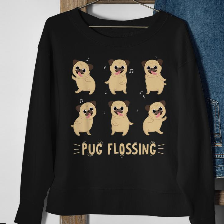 Pug Dog Floss Dance Cute Funny Pug Floss Gift Gifts For Pug Lovers Funny Gifts Sweatshirt Gifts for Old Women