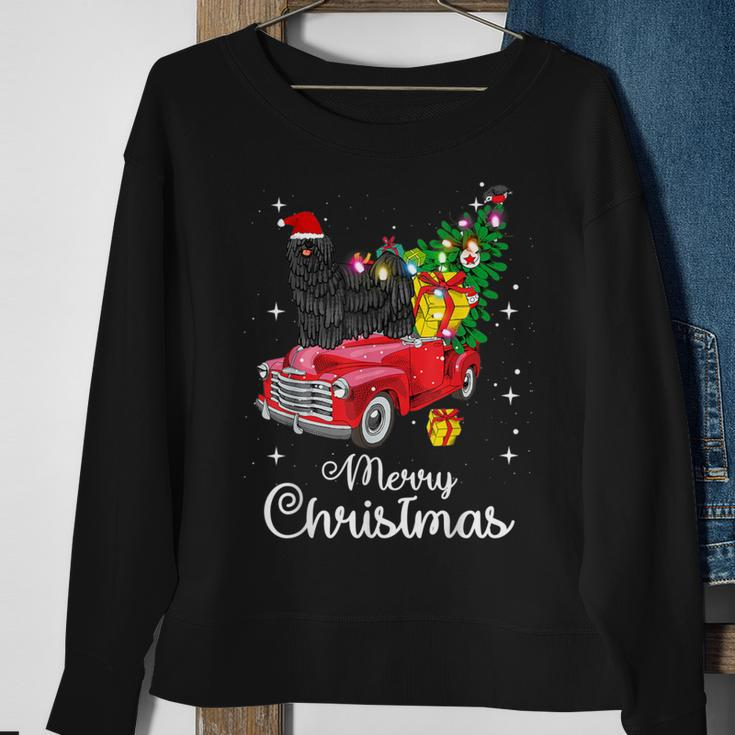 Puli Ride Red Truck Christmas Pajama Dog Sweatshirt Gifts for Old Women