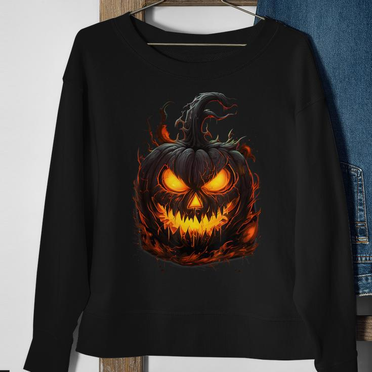 Pumpkin Scary Spooky Halloween Costume For Woman Adults Sweatshirt Gifts for Old Women