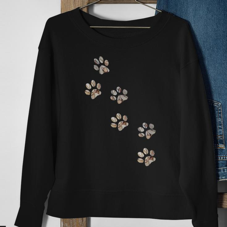 Puppy Paw Print Pet Lover Dog Lovers Animal Rescue Rights Sweatshirt Gifts for Old Women