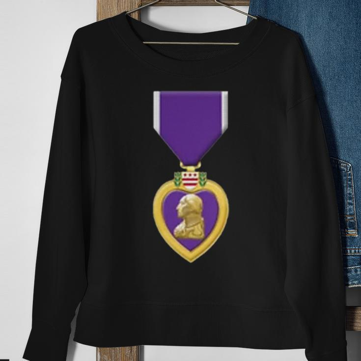 Purple Heart Us Military Purple Heart Veteran Sweatshirt Gifts for Old Women