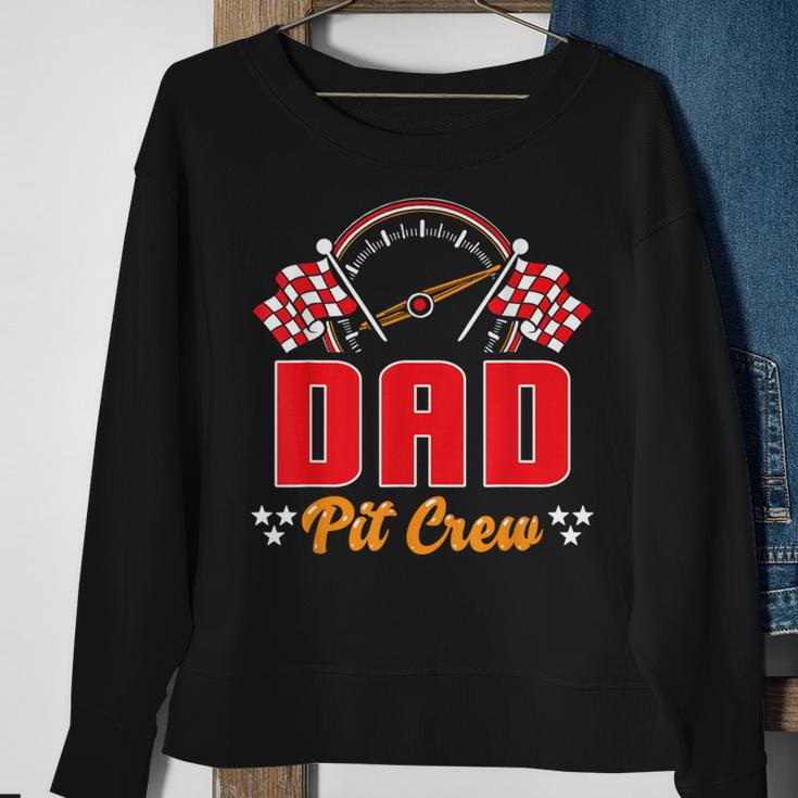 Race Car Birthday Party Matching Family Dad Pit Crew Sweatshirt Gifts for Old Women