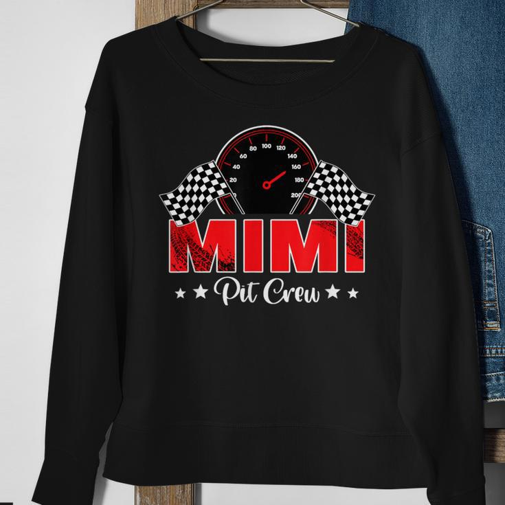 Race Car Racing Family Mimi Pit Crew Birthday Party Sweatshirt Gifts for Old Women