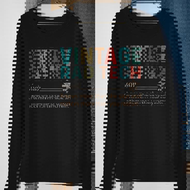 Rad Tech Noun Vintage Retro Style 60S 70S 80S Sweatshirt Gifts for Old Women