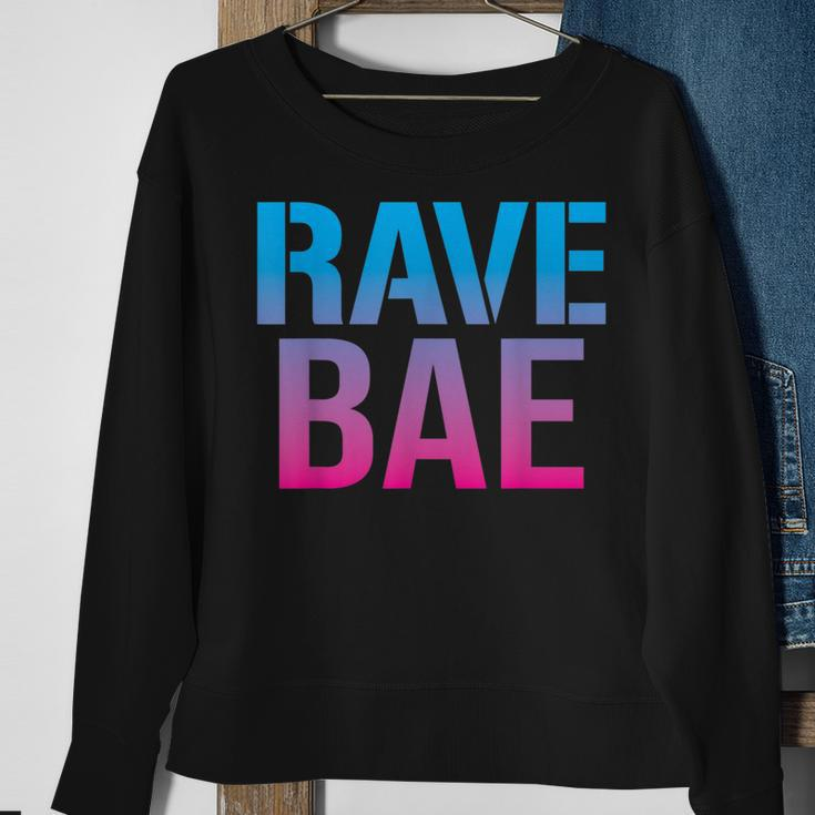 Rave Bae Raver Quote Trippy Edm Music Festival Sweatshirt Gifts for Old Women