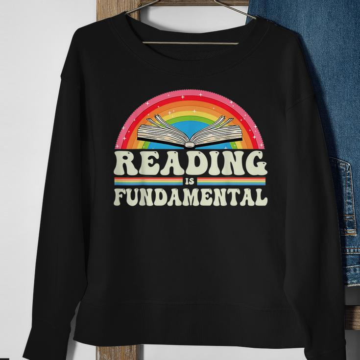 Reading Is Fundamental Geeky Bookworm Poetry Literature Sweatshirt Gifts for Old Women