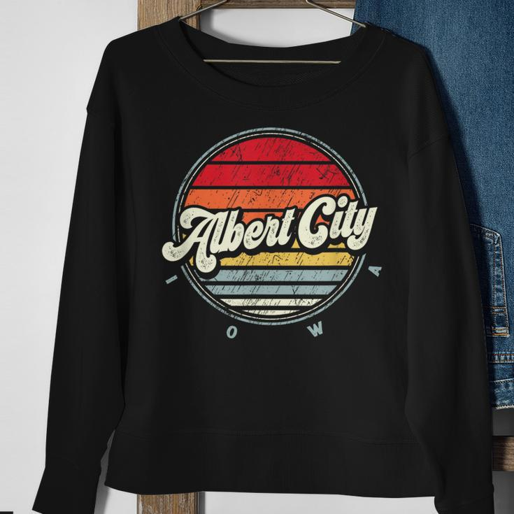 Retro Albert City Home State Cool 70S Style Sunset Sweatshirt Gifts for Old Women