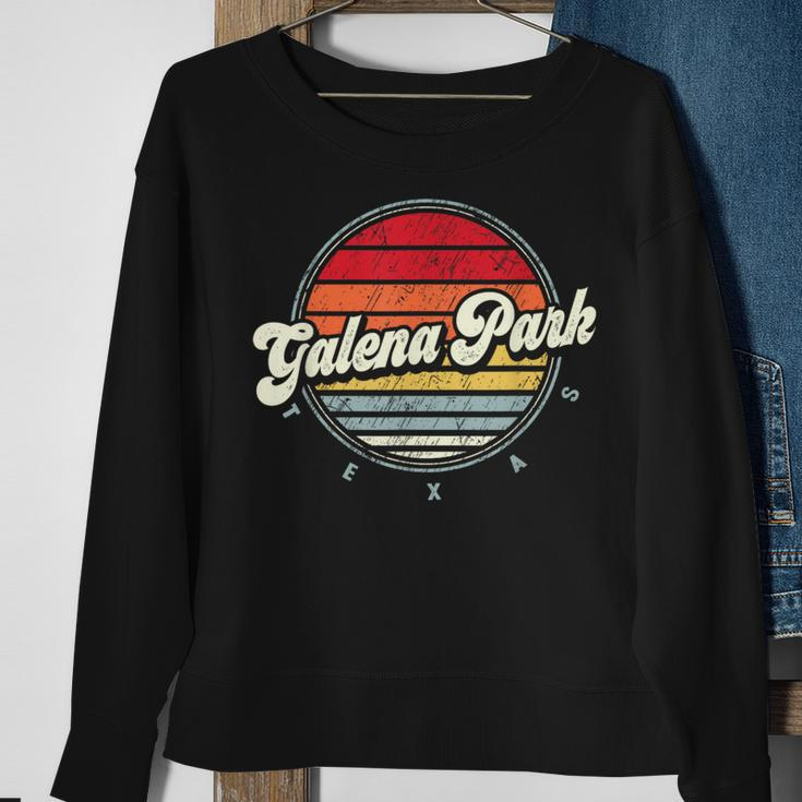 Retro Galena Park Home State Cool 70S Style Sunset Sweatshirt Gifts for Old Women