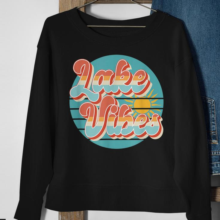 Retro Lake Vibes Summer Sweatshirt Gifts for Old Women