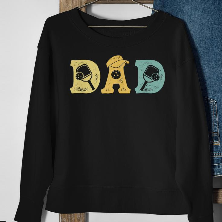 Retro Pickleball Dad Paddles Ball Fathers Day Pickleball Sweatshirt Gifts for Old Women