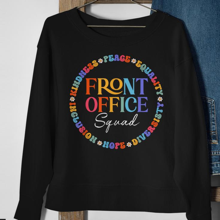 Retro School Secretary Admin Appreciation Front Office Squad Sweatshirt Gifts for Old Women