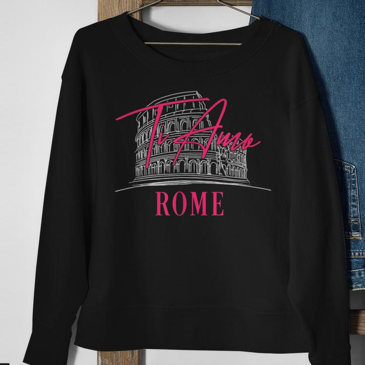 Rome Italy Ti Amo I Love You Famous Landmark Souvenir Gift Sweatshirt Gifts for Old Women