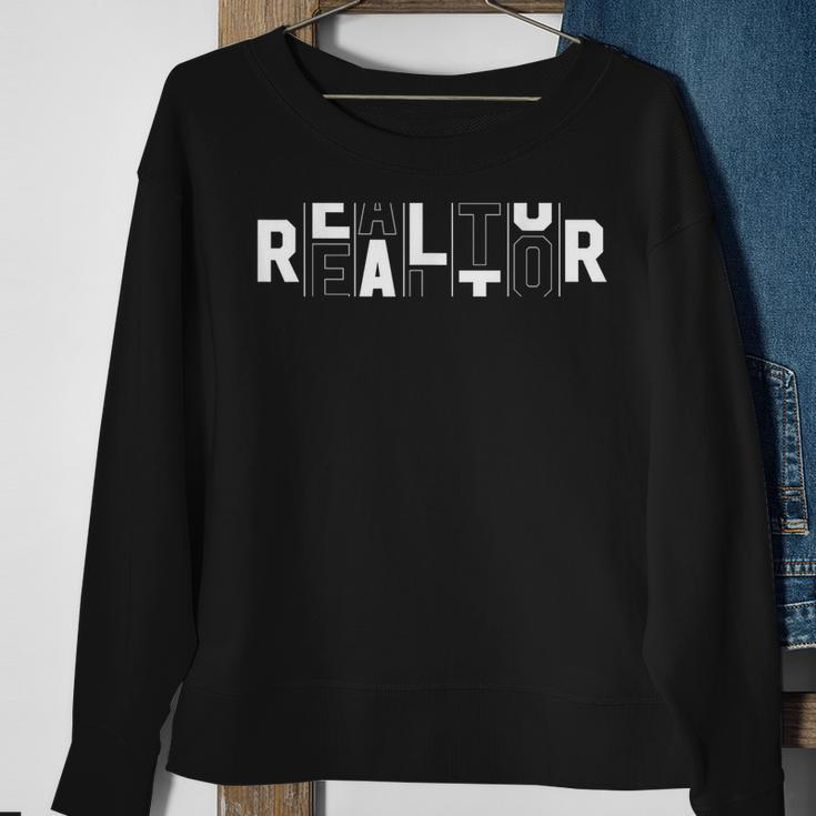 Rotating Letters Realtor Rent Broker Real Estate Agent Sweatshirt Gifts for Old Women