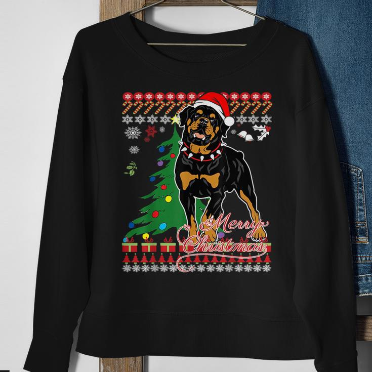 Rottweiler Ugly Christmas Sweater Sweatshirt Gifts for Old Women