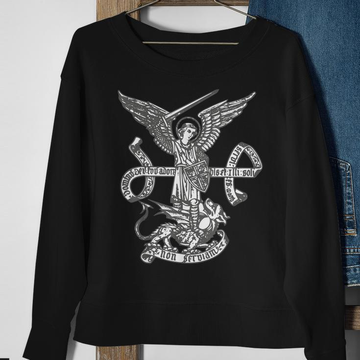 Saint Michael The Archangel Catholic Angels Sweatshirt Gifts for Old Women