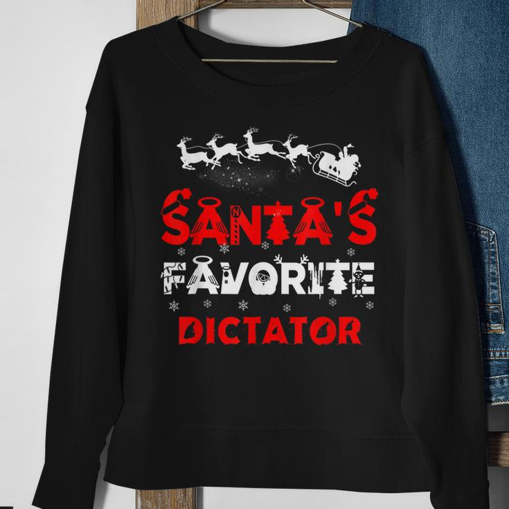 Santas Favorite Dictator Funny Job Xmas Gifts Sweatshirt Gifts for Old Women