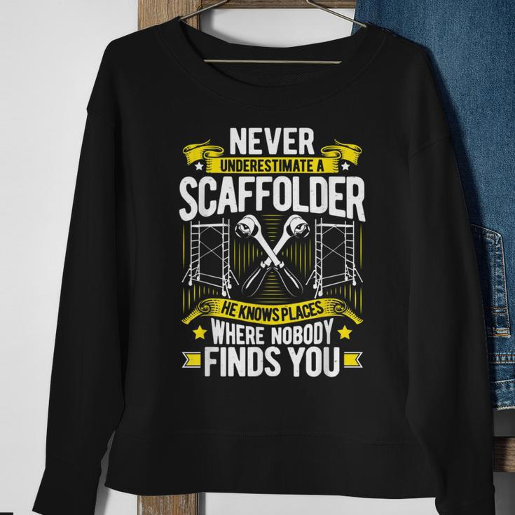 Scaffolding Never Underestimate A Scaffolder Sweatshirt Gifts for Old Women