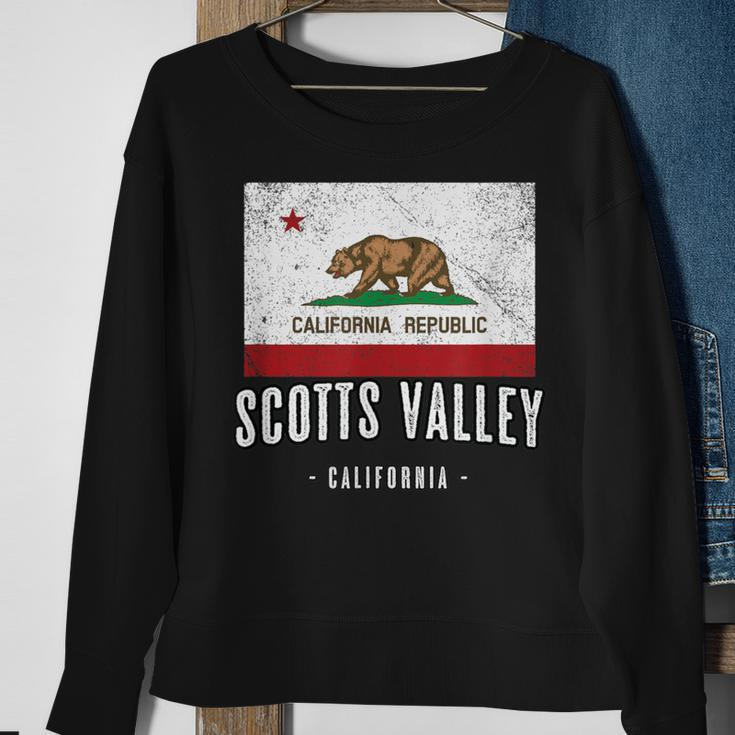 Scotts Valley California Cali City Souvenir Ca Flag Sweatshirt Gifts for Old Women