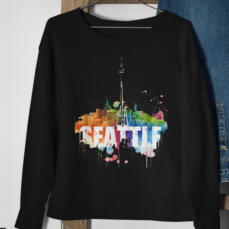 Seattle Lgbtq Pride Support City Sweatshirt Gifts for Old Women