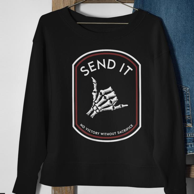 Send It No Victory Without Sacrifice On Back Sweatshirt Gifts for Old Women