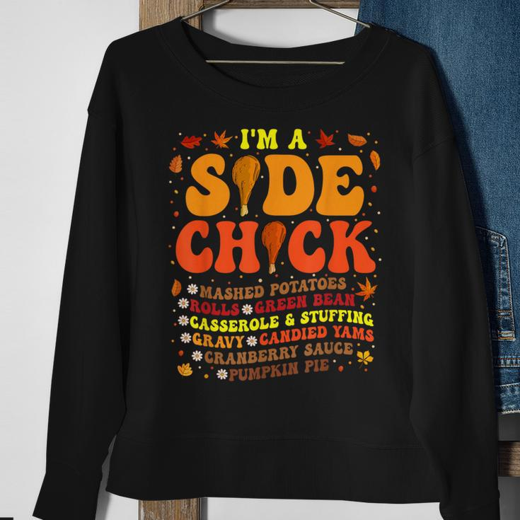 Im A Side Chick Thanksgiving Day Turkey Leg Autumn Sweatshirt Gifts for Old Women