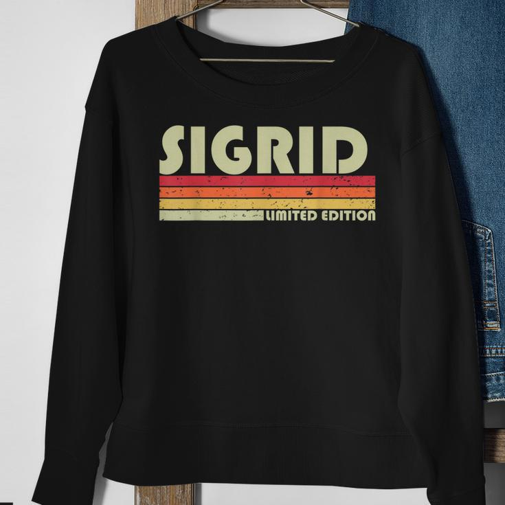 Sigrid Name Personalized Retro Vintage 80S 90S Birthday Sweatshirt Gifts for Old Women