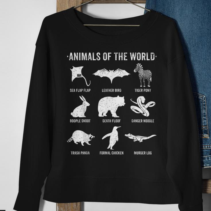 Simmple Vintage Humor Funny Rare Animals Of The Worlds Animals Funny Gifts Sweatshirt Gifts for Old Women