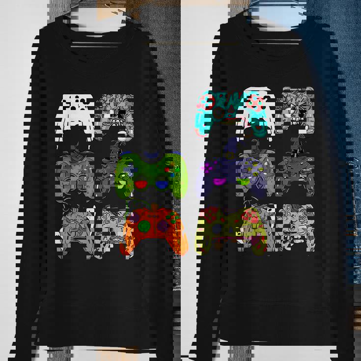 Skeleton Zombie Gaming Controllers Halloween For Gamer Boys Sweatshirt Gifts for Old Women Skeleton Zombie Gaming Controllers Halloween For Gamer Boys Sweatshirt Gifts for Old Women