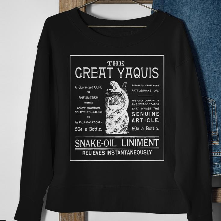 Snake Oil Salesman Fake Medicine Rattlesnake Oil Sweatshirt Gifts for Old Women
