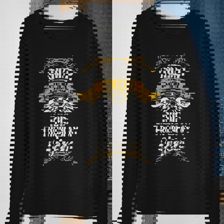 Snider Blood Runs Through My Veins Sweatshirt Gifts for Old Women