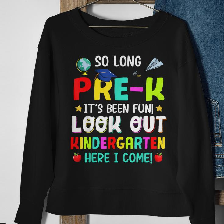 So Long Pre K Kindergarten Here Graduate Last Day Of School Sweatshirt Gifts for Old Women