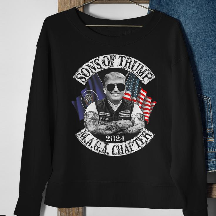 Sons Of Trump Maga Chapter 2024 On Back Maga Funny Gifts Sweatshirt Gifts for Old Women