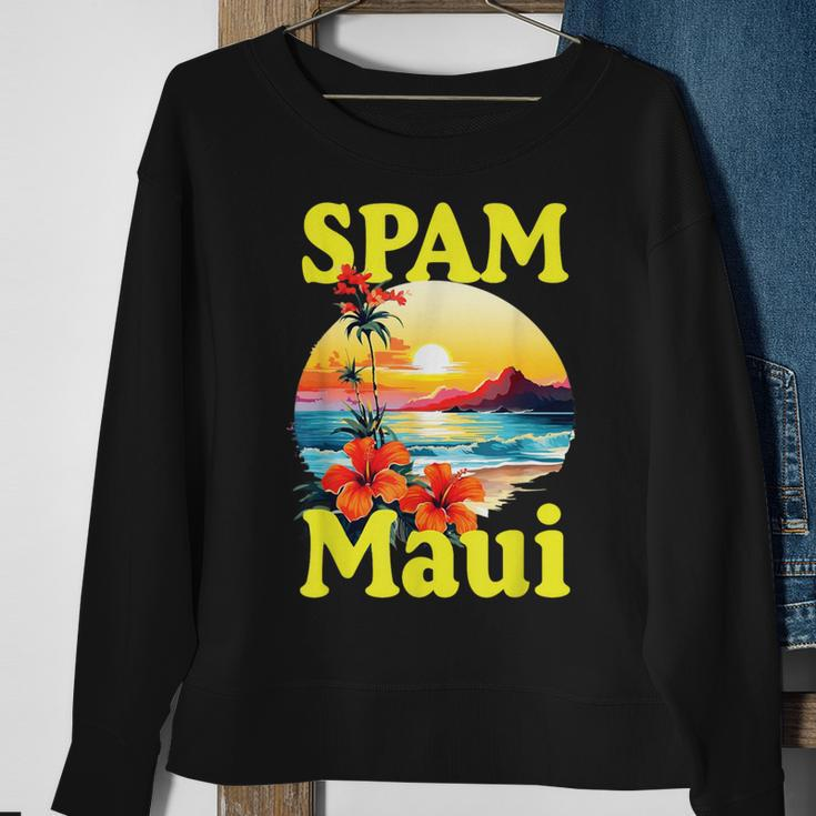 Spam Loves Maui Hawaii Sweatshirt Gifts for Old Women